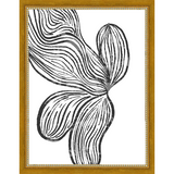 SA277-MINIMALIST FLORAL Hand framed in a transitional gold frame. Finished Size: W 10.25 in x H 13.25 in