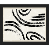 SA278-CURVED LINES Hand framed in a matte black frame. Finished Size: W 11.25 in x H 9.25 in