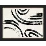 SA278-CURVED LINES Hand framed in a matte black frame. Finished Size: W 13.25 in x H 10.25 in