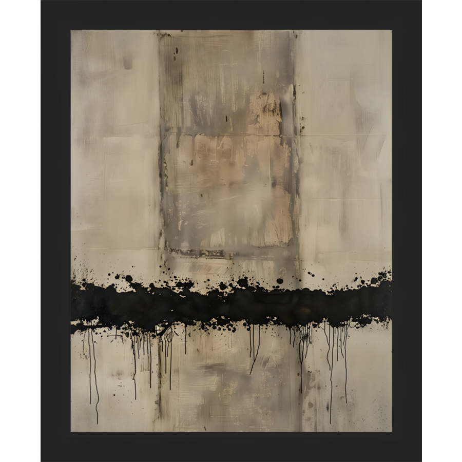 SA279-BROKEN RHTHYM Hand framed in a matte black frame. Finished Size: W 9.25 in x H 11.25 in