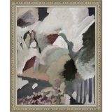 SA281-ANENA ABSTRACT Hand framed in an ornate dark silver frame. Finished Size: W 9.25 in x H 11.25 in