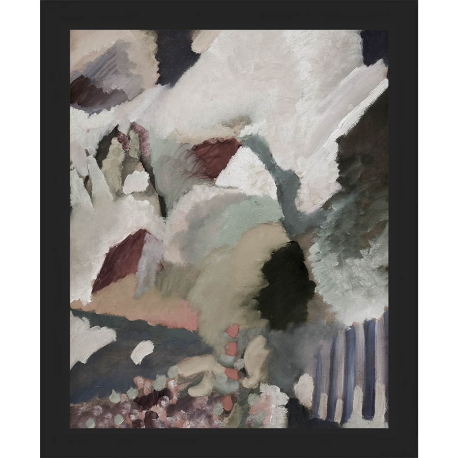 SA281-ANENA ABSTRACT Hand framed in a matte black frame. Finished Size: W 9.25 in x H 11.25 in