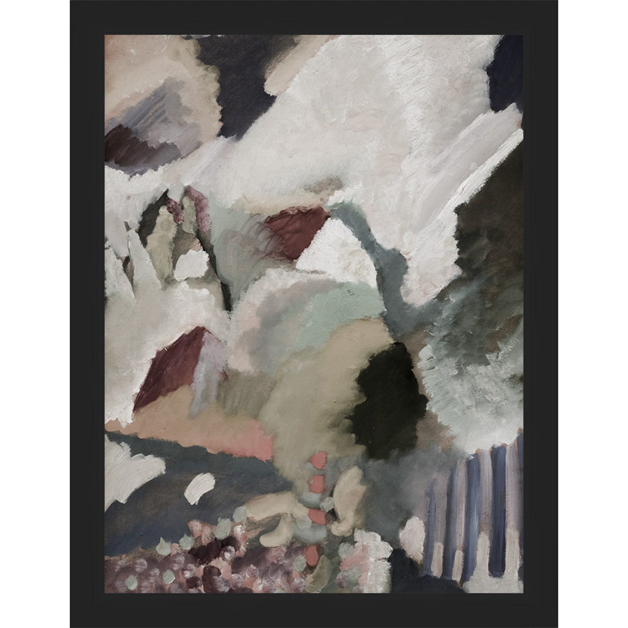 SA281-ANENA ABSTRACT Hand framed in a matte black frame. Finished Size: W 10.25 in x H 13.25 in