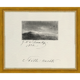 SA285-VINTAGE SKETCH PL 2 Hand framed in a transitional gold frame. Finished Size: W 11.25 in x H 9.25 in