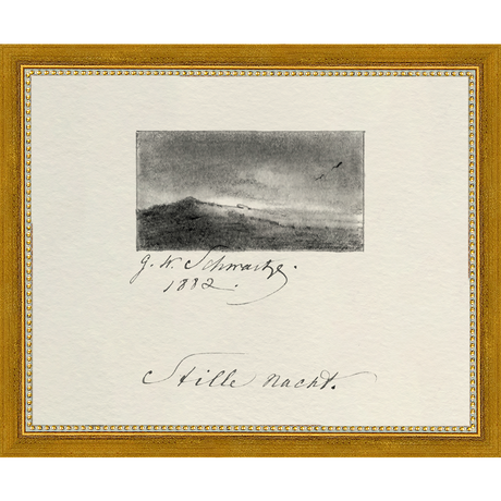 SA285-VINTAGE SKETCH PL 2 Hand framed in a transitional gold frame. Finished Size: W 11.25 in x H 9.25 in