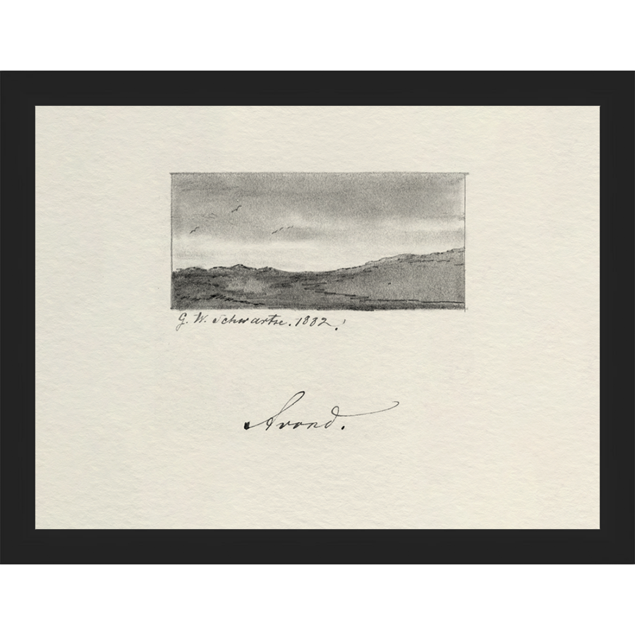 SA286-VINTAGE SKETCH PL 3 Hand framed in a matte black frame. Finished Size: W 13.25 in x H 10.25 in