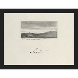 SA286-VINTAGE SKETCH PL 3 Hand framed in a matte black frame. Finished Size: W 13.25 in x H 10.25 in