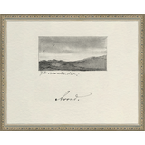SA286-VINTAGE SKETCH PL 3 Hand framed in an ornate dark silver frame. Finished Size: W 15.25 in x H 12.25 in