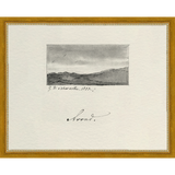 SA286-VINTAGE SKETCH PL 3 Hand framed in a transitional gold frame. Finished Size: W 15.25 in x H 12.25 in