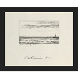 SA287-VINTAGE SKETCH PL 4 Hand framed in a matte black frame. Finished Size: W 11.25 in x H 9.25 in