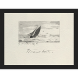 SA288-VINTAGE SKETCH PL 5 Hand framed in a matte black frame. Finished Size: W 13.25 in x H 10.25 in