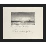 SA289-VINTAGE SKETCH PL 6 Hand framed in a matte black frame. Finished Size: W 11.25 in x H 9.25 in