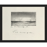 SA289-VINTAGE SKETCH PL 6 Hand framed in a matte black frame. Finished Size: W 15.25 in x H 12.25 in