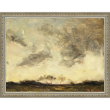 SA290-EVENING SUN Hand framed in an ornate dark silver frame. Finished Size: W 13.25 in x H 10.25 in