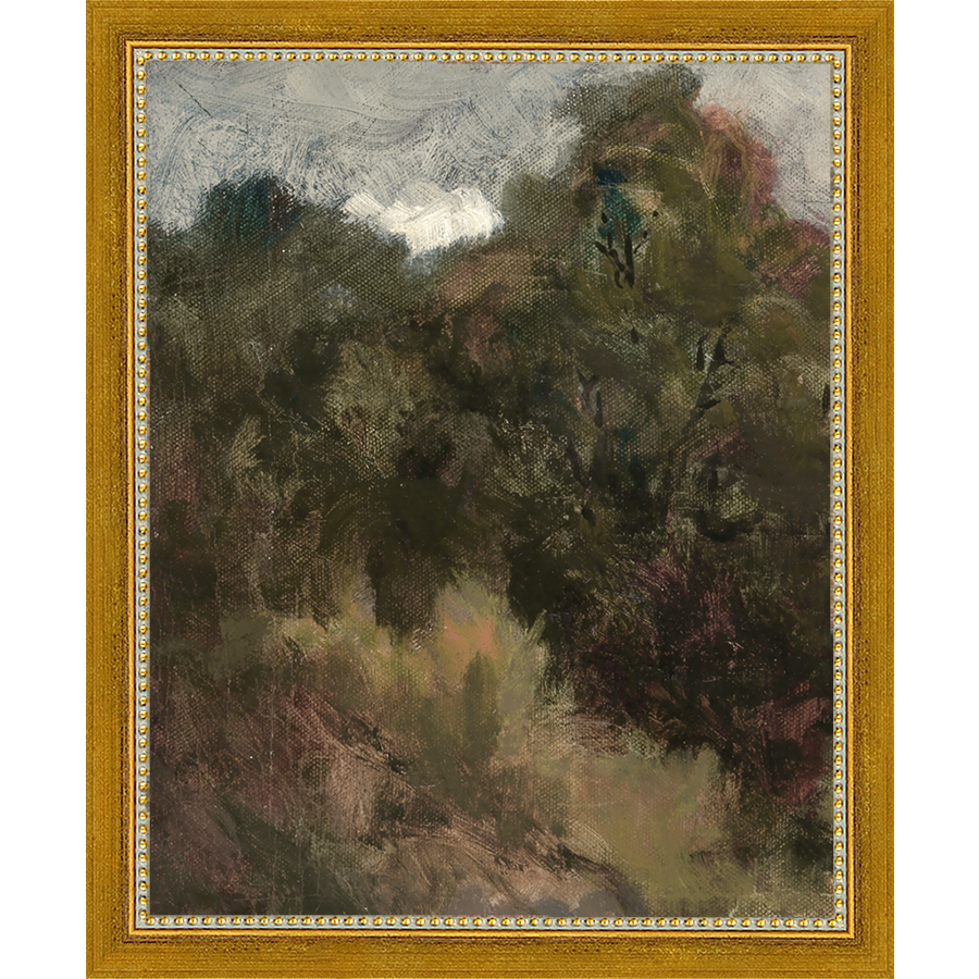 SA291-VINTAGE LANDSCAPE DIPTYCH I (LEFT) Hand framed in a transitional gold frame. Finished Size: W 9.25 in x H 11.25 in