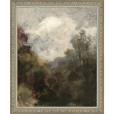 SA292-VINTAGE LANDSCAPE DIPTYCH II (RIGHT) Hand framed in an ornate dark silver frame. Finished Size: W 9.25 in x H 11.25 in