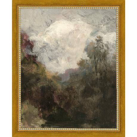 SA292-VINTAGE LANDSCAPE DIPTYCH II (RIGHT) Hand framed in a transitional gold frame. Finished Size: W 9.25 in x H 11.25 in