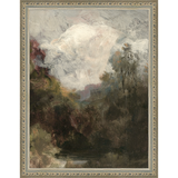 SA292-VINTAGE LANDSCAPE DIPTYCH II (RIGHT) Hand framed in an ornate dark silver frame. Finished Size: W 10.25 in x H 13.25 in