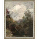 SA292-VINTAGE LANDSCAPE DIPTYCH II (RIGHT) Hand framed in an ornate dark silver frame. Finished Size: W 12.25 in x H 15.25 in