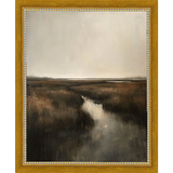 SA294-FONTAINE MARSH Hand framed in a transitional gold frame. Finished Size: W 9.25 in x H 11.25 in