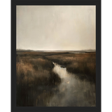 SA294-FONTAINE MARSH Hand framed in a matte black frame. Finished Size: W 12.25 in x H 15.25 in