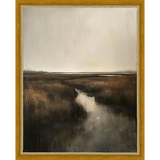 SA294-FONTAINE MARSH Hand framed in a transitional gold frame. Finished Size: W 12.25 in x H 15.25 in