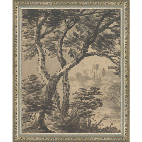 VIEW TO CHURCH DIPTYCH I (LEFT) - Kings Fine Art & Decor