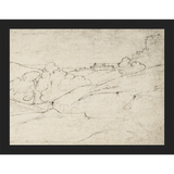 SA297-VIEW OF MARINO Hand framed in a matte black frame. Finished Size: W 13.25 in x H 10.25 in