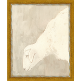 SA310-LAMB PROFILE Hand framed in a transitional gold frame. Finished Size: W 9.25 in x H 11.25 in