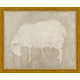 SA312-MUTED LAMB Hand framed in a transitional gold frame. Finished Size: W 11.25 in x H 9.25 in