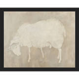 SA312-MUTED LAMB Hand framed in a matte black frame. Finished Size: W 15.25 in x H 12.25 in