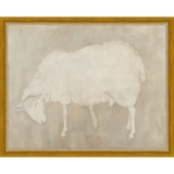 SA312-MUTED LAMB Hand framed in a transitional gold frame. Finished Size: W 15.25 in x H 12.25 in