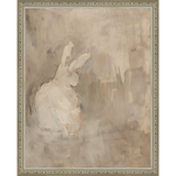 SA313-MUTED RABBIT I Hand framed in an ornate dark silver frame. Finished Size: W 12.25 in x H 15.25 in