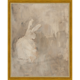 SA313-MUTED RABBIT I Hand framed in a transitional gold frame. Finished Size: W 12.25 in x H 15.25 in