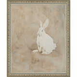 SA314-MUTED RABBIT II Hand framed in an ornate dark silver frame. Finished Size: W 9.25 in x H 11.25 in