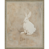 SA314-MUTED RABBIT II Hand framed in an ornate dark silver frame. Finished Size: W 12.25 in x H 15.25 in