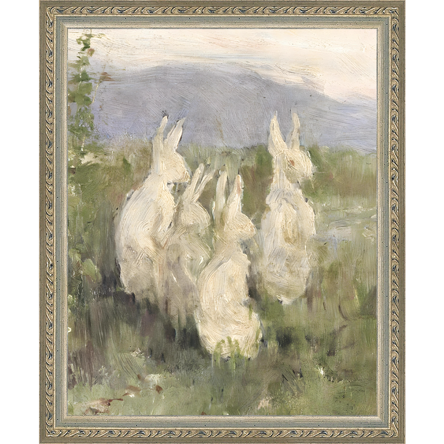 BUNNIES IN FIELD - Kings Fine Art & Decor