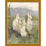 BUNNIES IN FIELD - Kings Fine Art & Decor