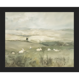 SA318-PRAIRIE BUNNIES Hand framed in a matte black frame. Finished Size: W 11.25 in x H 9.25 in