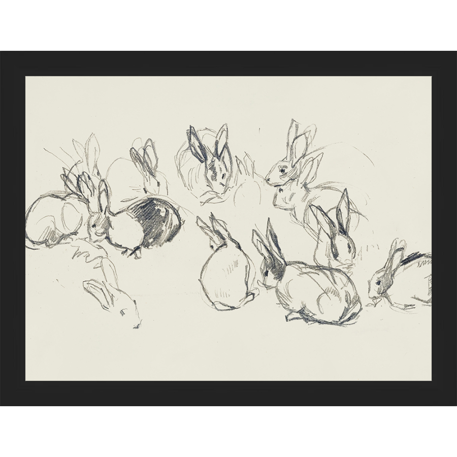 BUNNIES SKETCH - Kings Fine Art & Decor