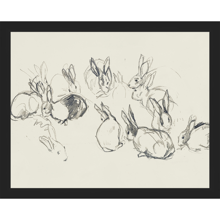 BUNNIES SKETCH - Kings Fine Art & Decor