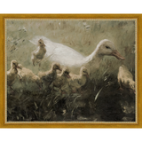 SA320-DUCKLINGS Hand framed in a transitional gold frame. Finished Size: W 15.25 in x H 12.25 in