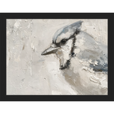 SA321-MISTER JAY Hand framed in a matte black frame. Finished Size: W 13.25 in x H 10.25 in