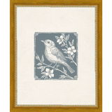 SA323-SONGBIRD II Hand framed in a transitional gold frame. Finished Size: W 9.25 in x H 11.25 in
