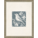SA323-SONGBIRD II Hand framed in an ornate dark silver frame. Finished Size: W 10.25 in x H 13.25 in