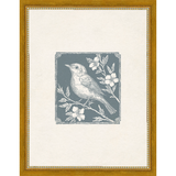 SA323-SONGBIRD II Hand framed in a transitional gold frame. Finished Size: W 10.25 in x H 13.25 in