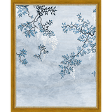 SA327-BLUE TRIPTYCH I Hand framed in a transitional gold frame. Finished Size: W 12.25 in x H 15.25 in