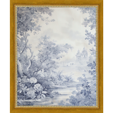 SA333-TOILE LANDSCAPE I Hand framed in a transitional gold frame. Finished Size: W 9.25 in x H 11.25 in