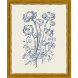 SA336-TOILE BOUQUET II Hand framed in a transitional gold frame. Finished Size: W 9.25 in x H 11.25 in