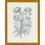 SA336-TOILE BOUQUET II Hand framed in a transitional gold frame. Finished Size: W 10.25 in x H 13.25 in